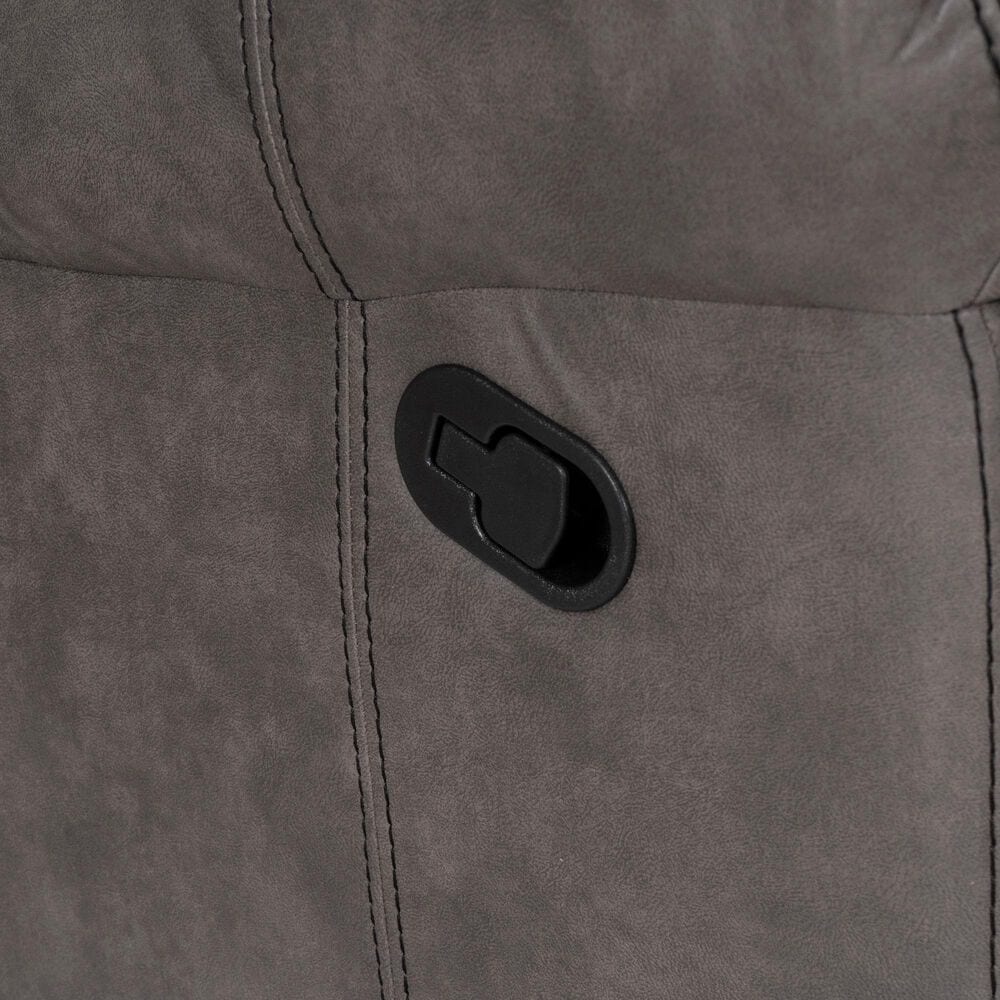Linon Home Decor Gideon Manual Recliner in Stone Grey, , large