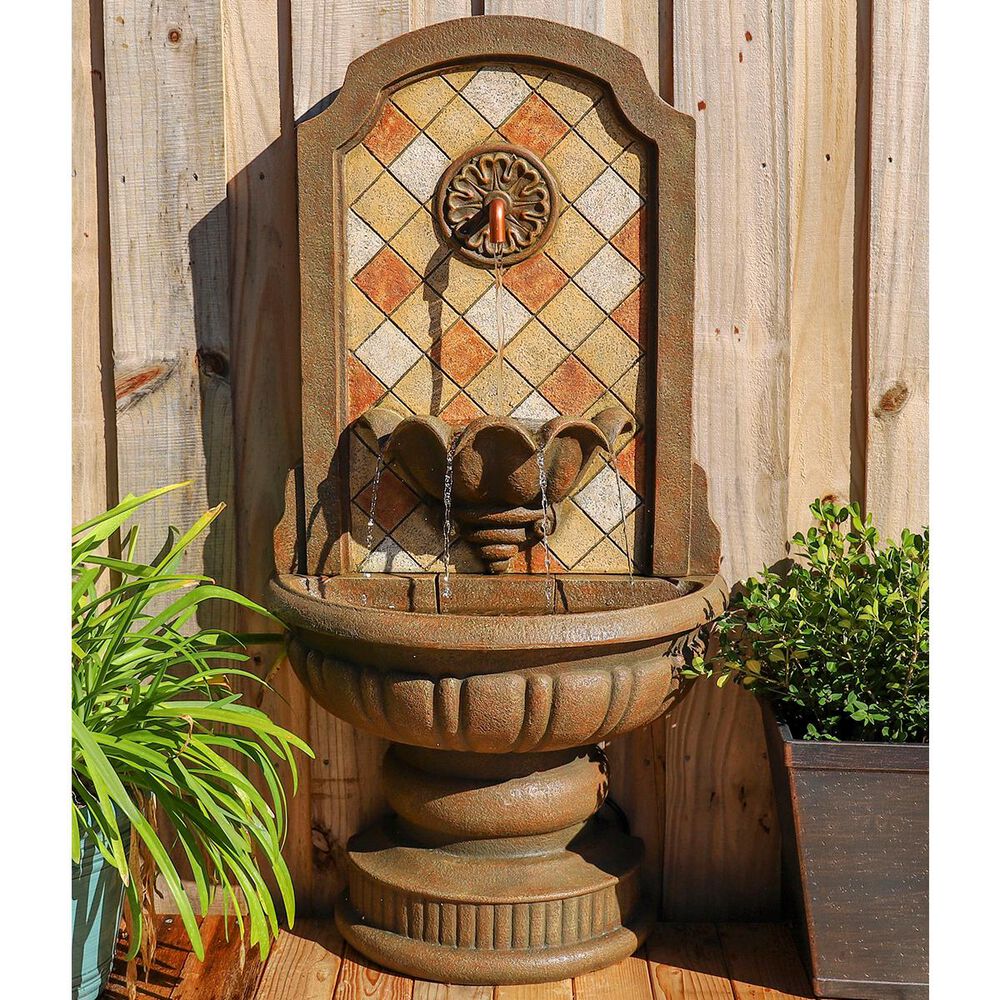 Kenroy Armando Floor Fountain in Travertine, , large