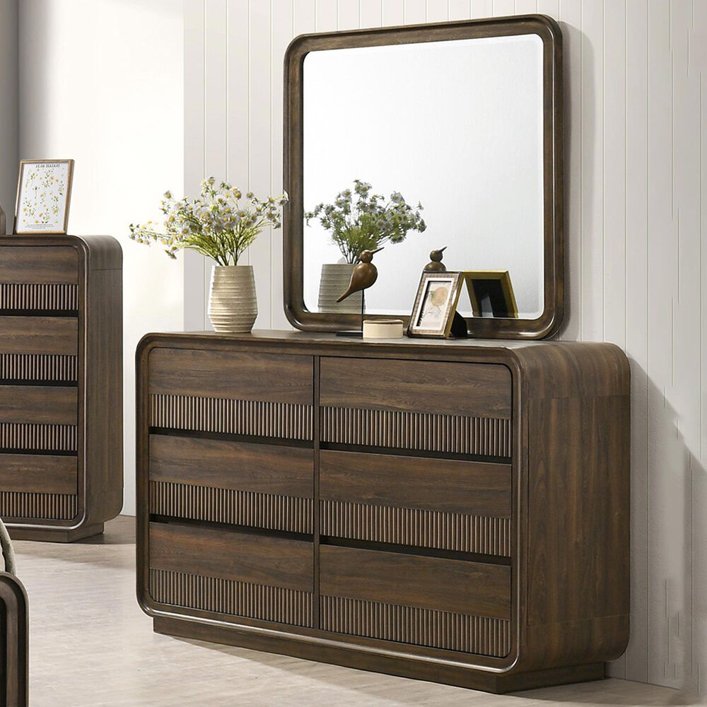 Crown Mark Kinkaid Dresser and Mirror, , large