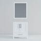 Lexora Home Jacques 30" Single Bathroom Vanity Cabinet Only in White and 28" Mirror, , large