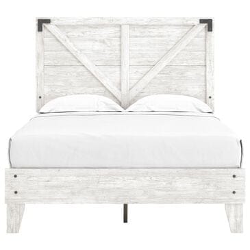 Ashley Shawburn Full Panel Platform Bed in Whitewash/Dark Charcoal, , large