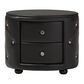 Baxton Studio Davina Holly 2 Drawer Upholstered Nightstand in Black, , large