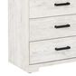 Ashley Shawburn 5-Drawer Chest in Whitewash and Charcoal Gray, , large