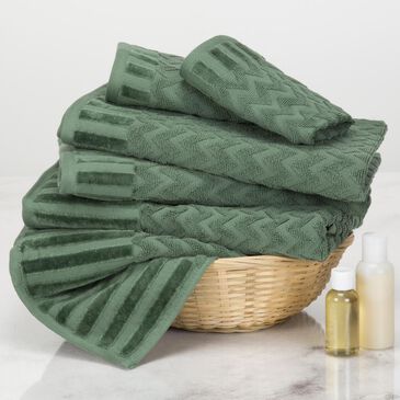 Timberlake Lavish Home Chevron 100% Cotton 6 Piece Towel Set, , large