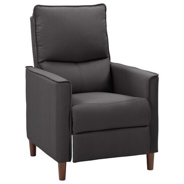 CorLiving Alder Push Back Manual Recliner in Dark Grey, , large