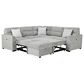 Global Furniture USA Walker 6-Piece Convertible Sectional in Nickel, , large