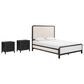Riva Ridge Ambrose Queen Panel Bed with Two Nightstands in Obsidian Mist, , large
