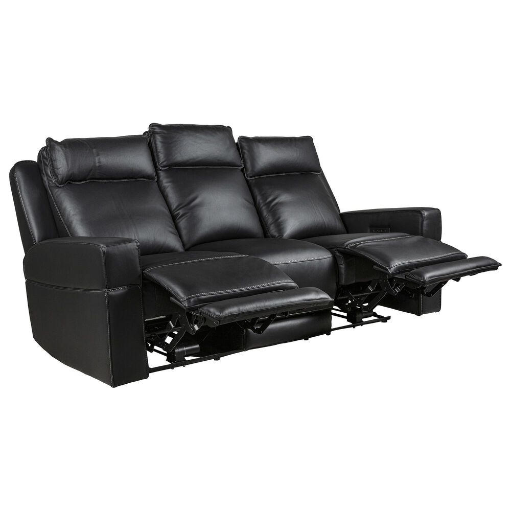 Italiano Furniture Valley Power Reclining Sofa in Black, , large