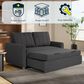 Lifestyle Solutions Galloway Convertible Sofa in Charcoal, , large