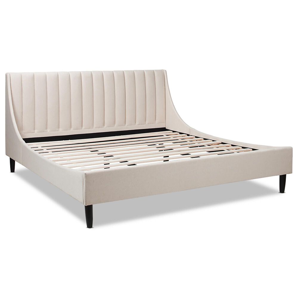 Jennifer Taylor Home Aspen King Platform Bed in Light Beige, , large