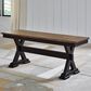 Ashley Wildenauer Dining Bench in Brown and Black, , large