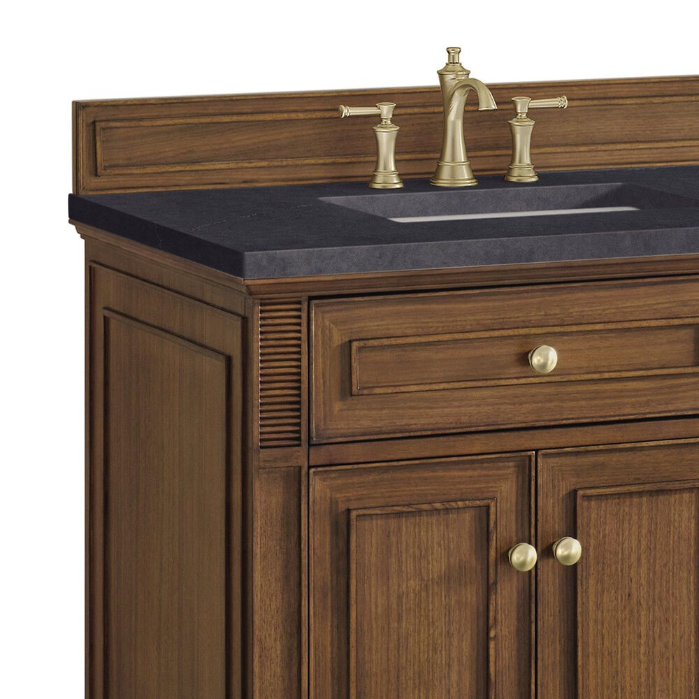 James Martin Vanities Lorelai 72&quot;Double Vanity in Mid-Century Walnut with 3 cm Charcoal Soapstone Quartz Top, , large