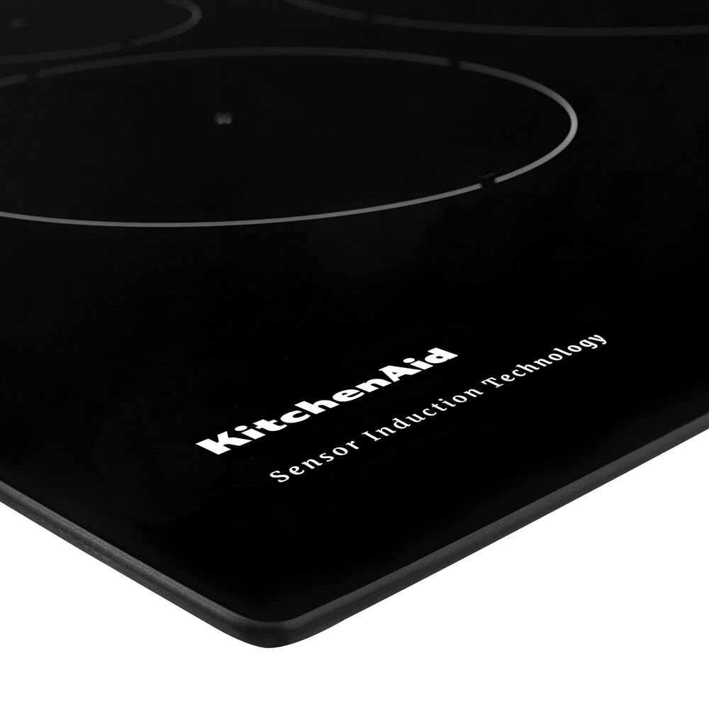 KitchenAid 36&quot; Built-In Electric Induction Cooktop in Black, , large