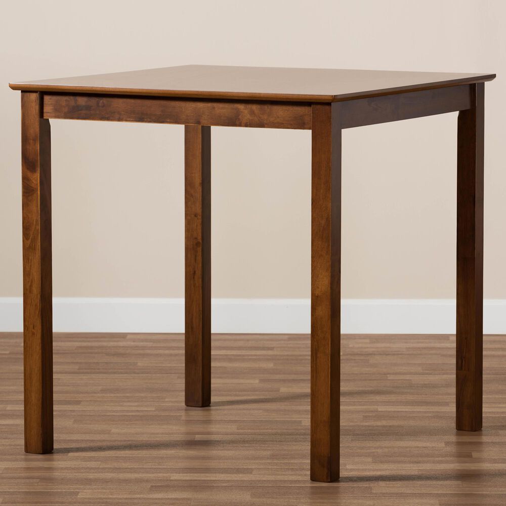 Baxton Studio Lenoir Pub Table in Walnut, , large