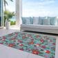 Dalyn Rug Company Wonderland WN30 3" x 5" Teal Indoor/Outdoor Area Rug, , large