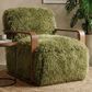 Furniture of America Neyra Long-Haired Accent Chair in Green, , large