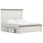 Ashley Savonport King Storage Panel Bed in White and Brown, , large