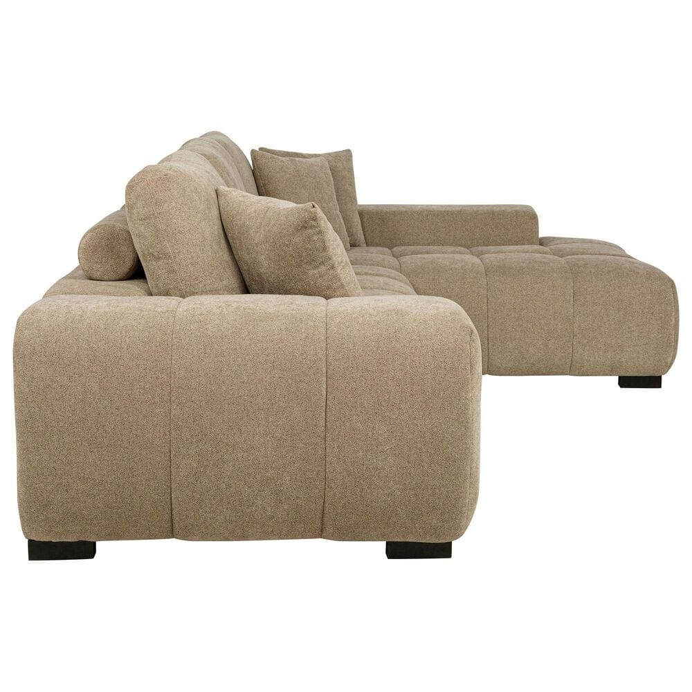 Pacific Landing Octavia 2-Piece Stationary Right Facing Sectional in Camel, , large