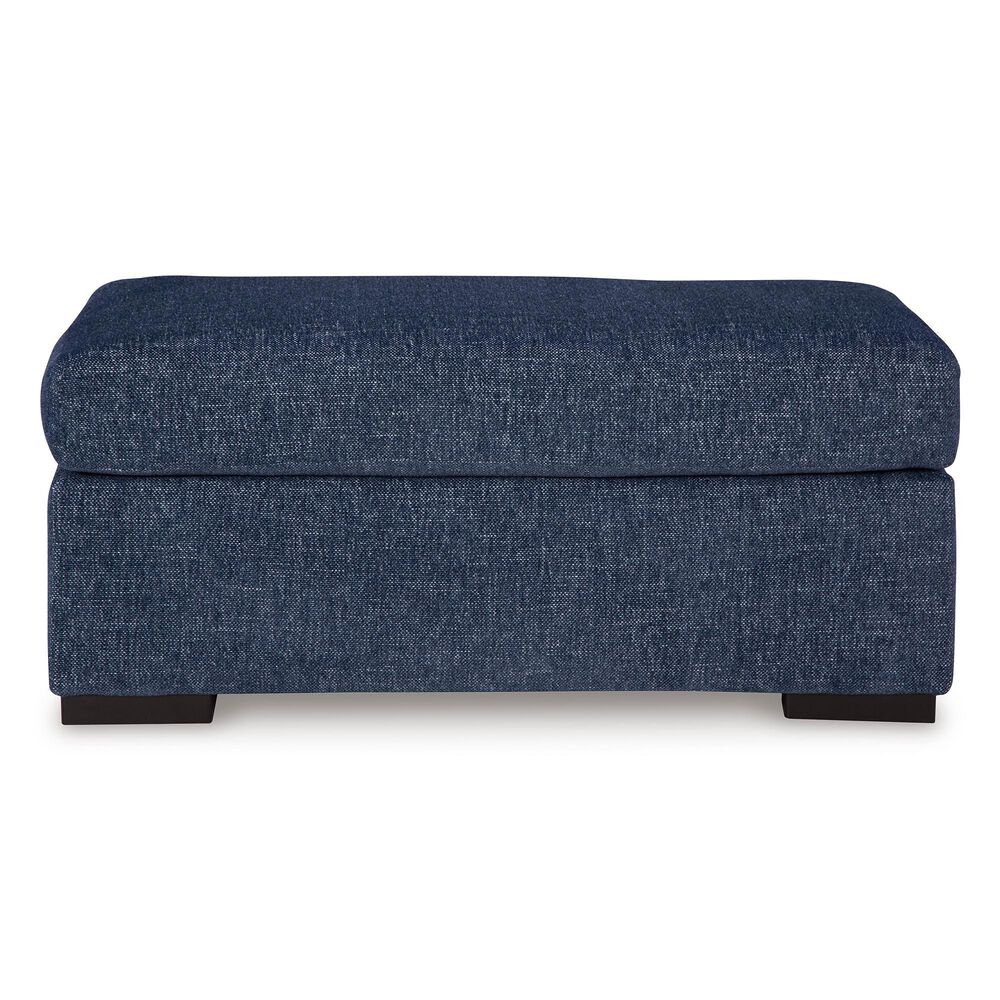 Ashley Evansley Ottoman in Navy, , large