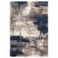 Central Oriental Tulsa Brunsville 5" x 7"3" White Sand and Blue Navy Area Rug, , large