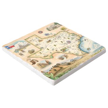 Xplorer Maps Texas Natural Stone Trivet, , large