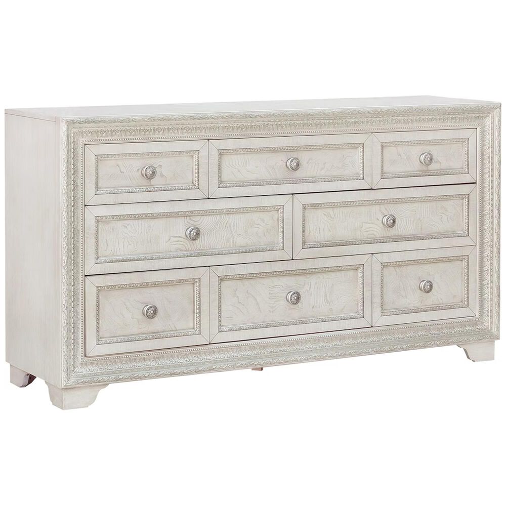 Chapel Hill Camila 3-Piece Queen Bedroom Set in White and Silver, , large