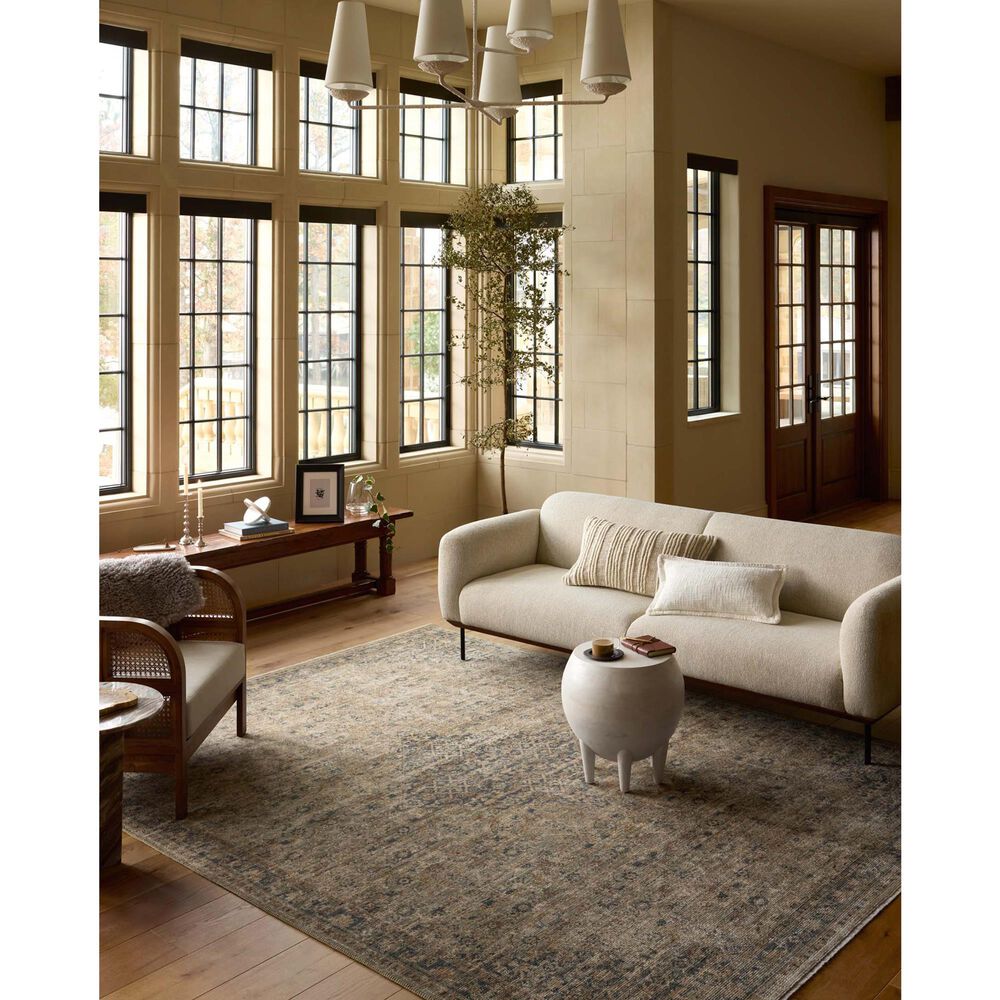 Loloi Heritage 12&#39; x 15&#39; Sage and Navy Area Rug, , large