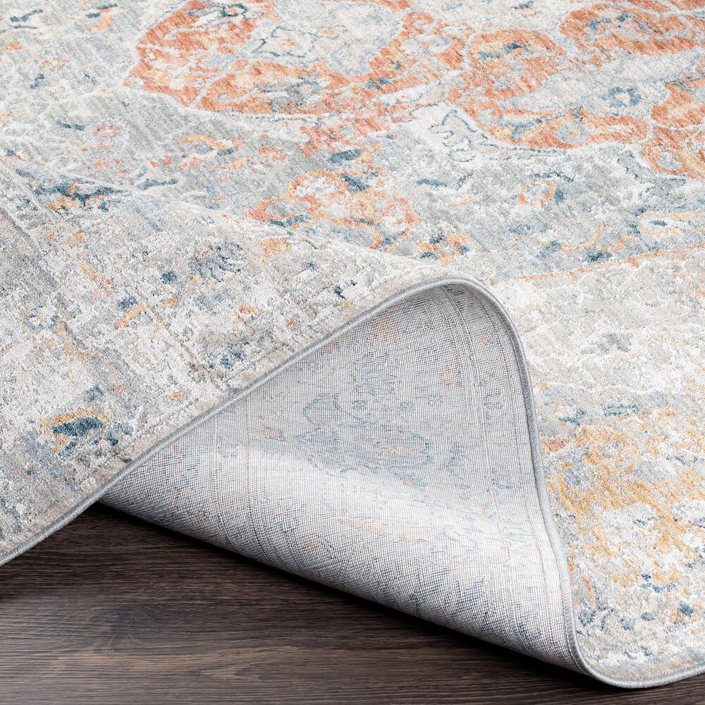 Surya Laila 2&#39;7&quot; x 10&#39; Orange, Teal, Sage, Saffron, Gray and Cream Runner, , large