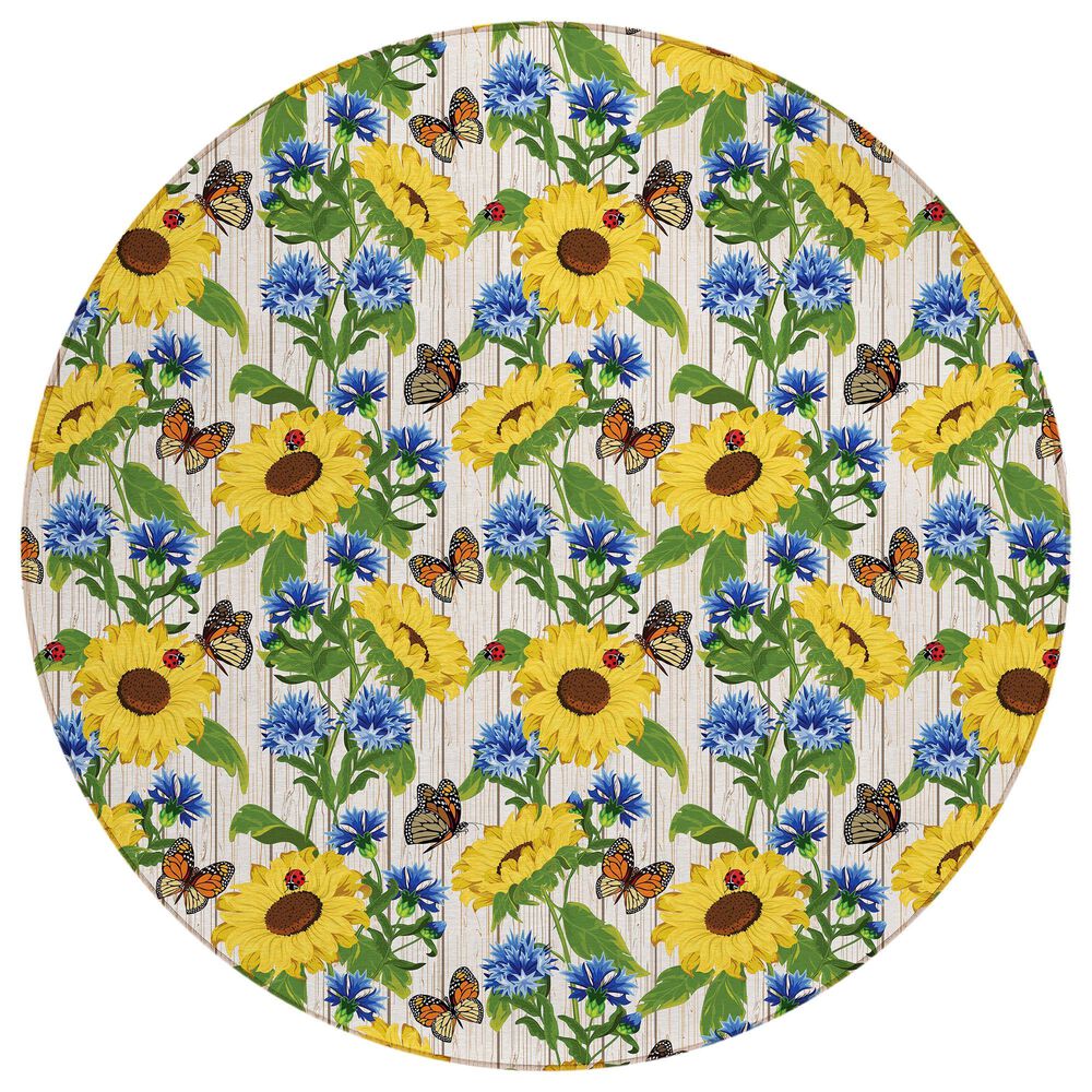 Dalyn Rug Company Kendall KE16 8" Round Putty Area Rug, , large