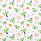 Trend Labs Palm Deluxe Flannel Fitted Crib Sheet in White, , large