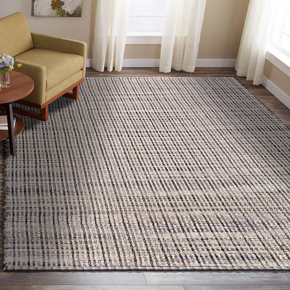 L&amp;R Resources Bleached Naturals 81434 7&#39;9&quot; x 9&#39;9&quot; Bleach and Gray Area Rug, , large