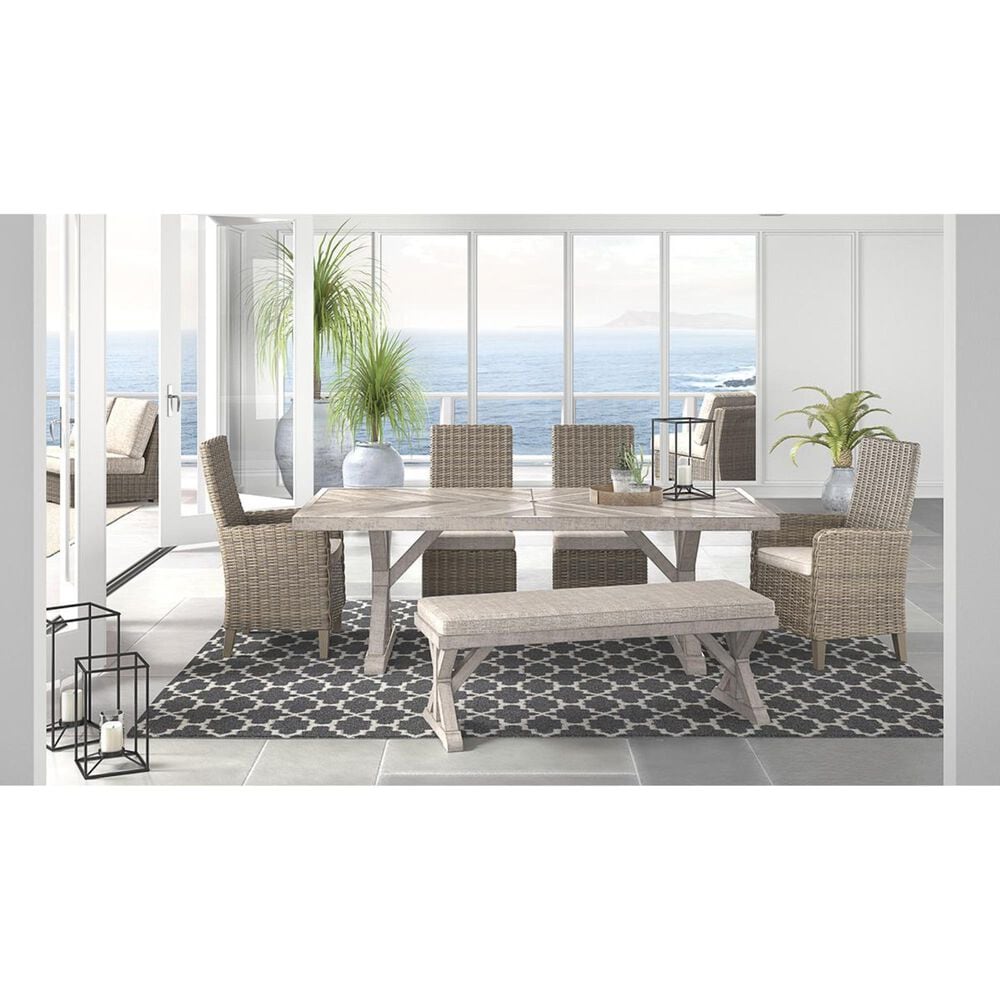 Ashley Beachcroft Arm Chair in Beige - Set of 2, , large