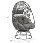 Hearth and Haven Hikre2-piece Metal Outdoor Lounge Chair Set in Charcoal, , large