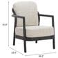 Zuo Modern Rein Patio Accent Chair in Beige, , large