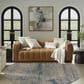 Nourison Rustic Textures Ivory, Deep Blue and Grey 7"10" Round Area Rug, , large