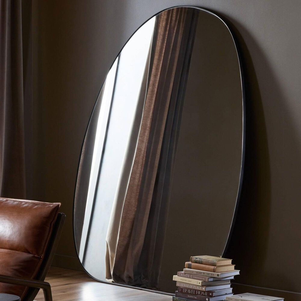 Four Hands Asher Contour Mirror in Gunmetal, , large