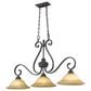 Golden Lighting Mayfair 3-Light Pendant in Leather Crackle, , large