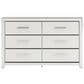 Ashley Zuraleus 6-Drawer Dresser Only in Matte White and Chrome, , large