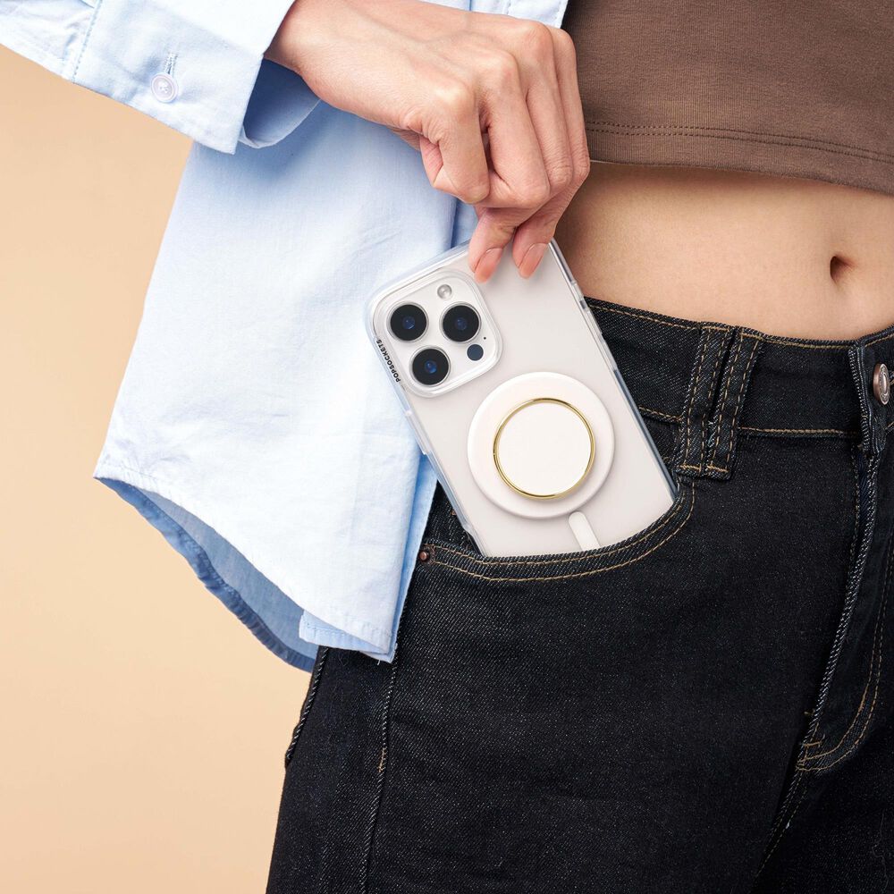 PopSockets Serenity Now MagSafe PopGrip in Enamel Coconut Cream, , large