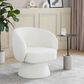 LumiSource Fran Swivel Accent Chair in Cream, , large