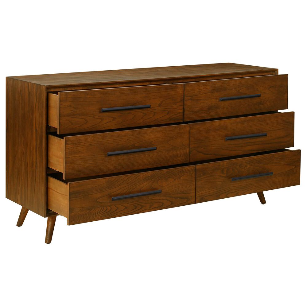 Tov Furniture Emery 6Drawer Dresser in Pecan NFM