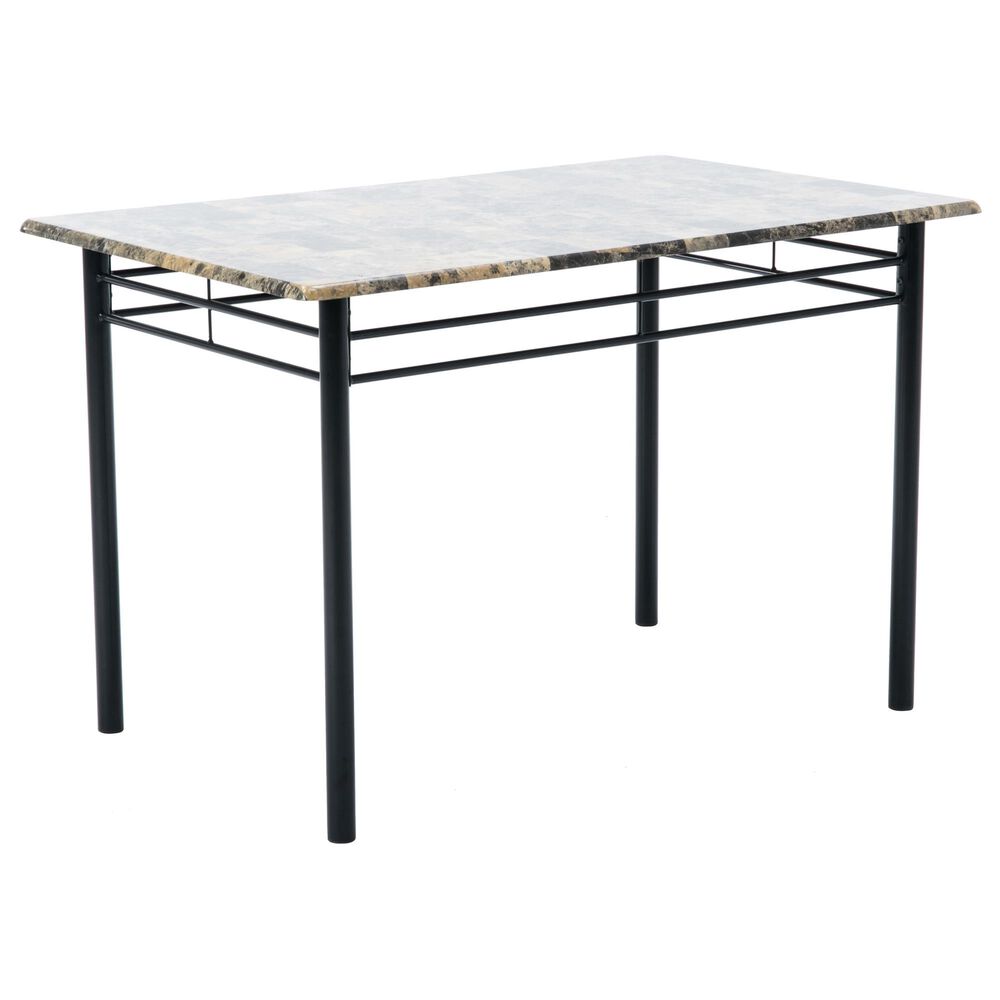 Boraam Industries Gareth Dining Table in Black and Tan, , large