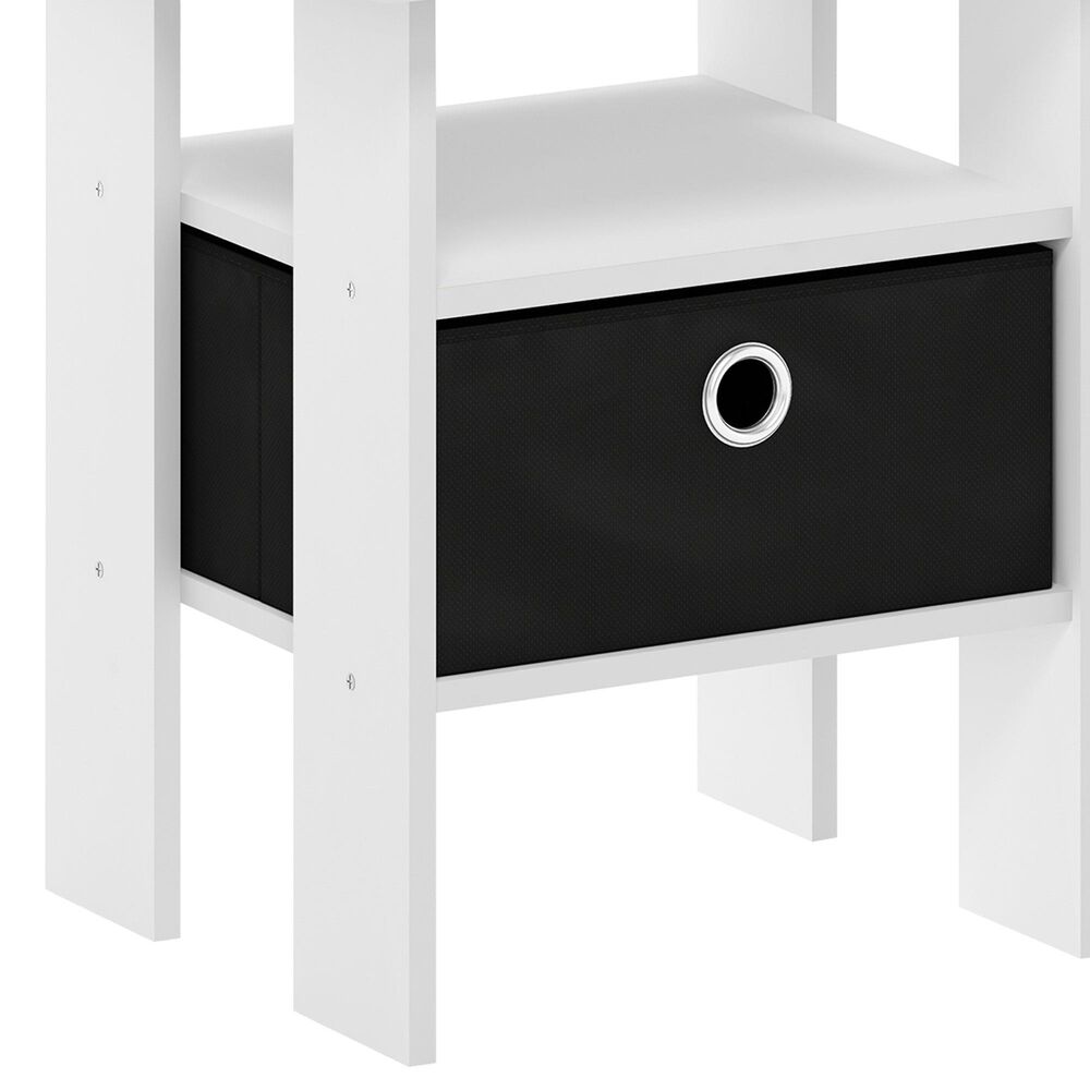 HOMLUX 1-Drawer End Table in White, , large