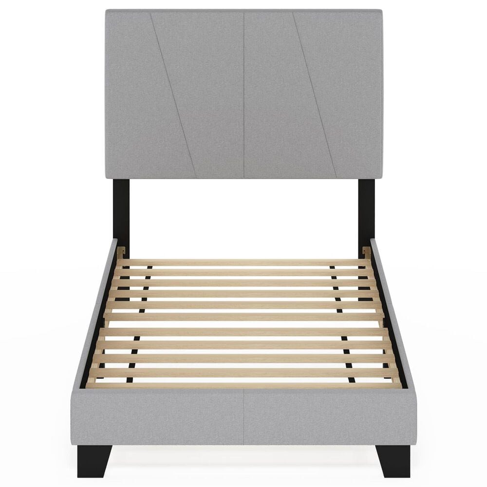 HOMLUX Lucy Twin Platform Bed Frame in Glacier, , large
