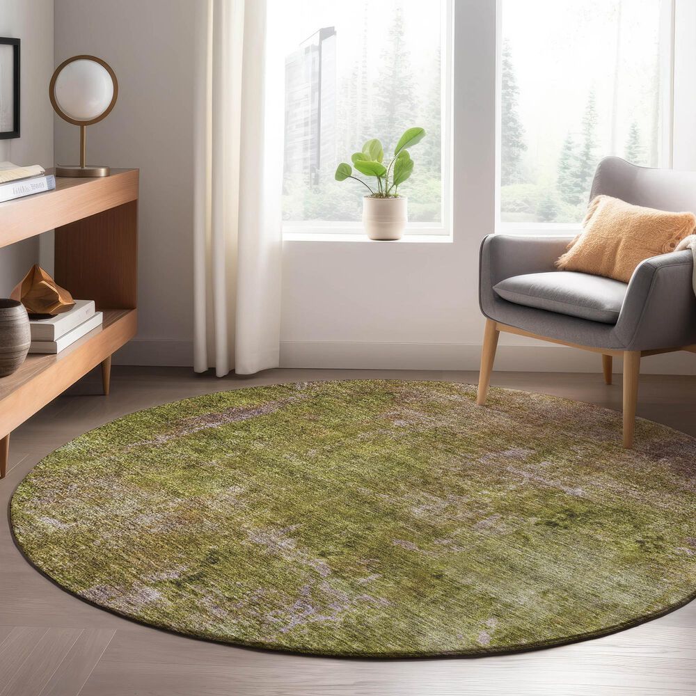 Dalyn Rug Company Trevi TV9 8&#39; Round Green Area Rug, , large