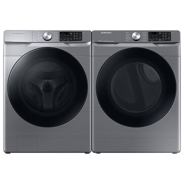 Samsung 4.5 Cu. Ft. Front Load Washer and 7.5 Cu. Ft. Gas Dryer Laundry Pair in Platinum, , large