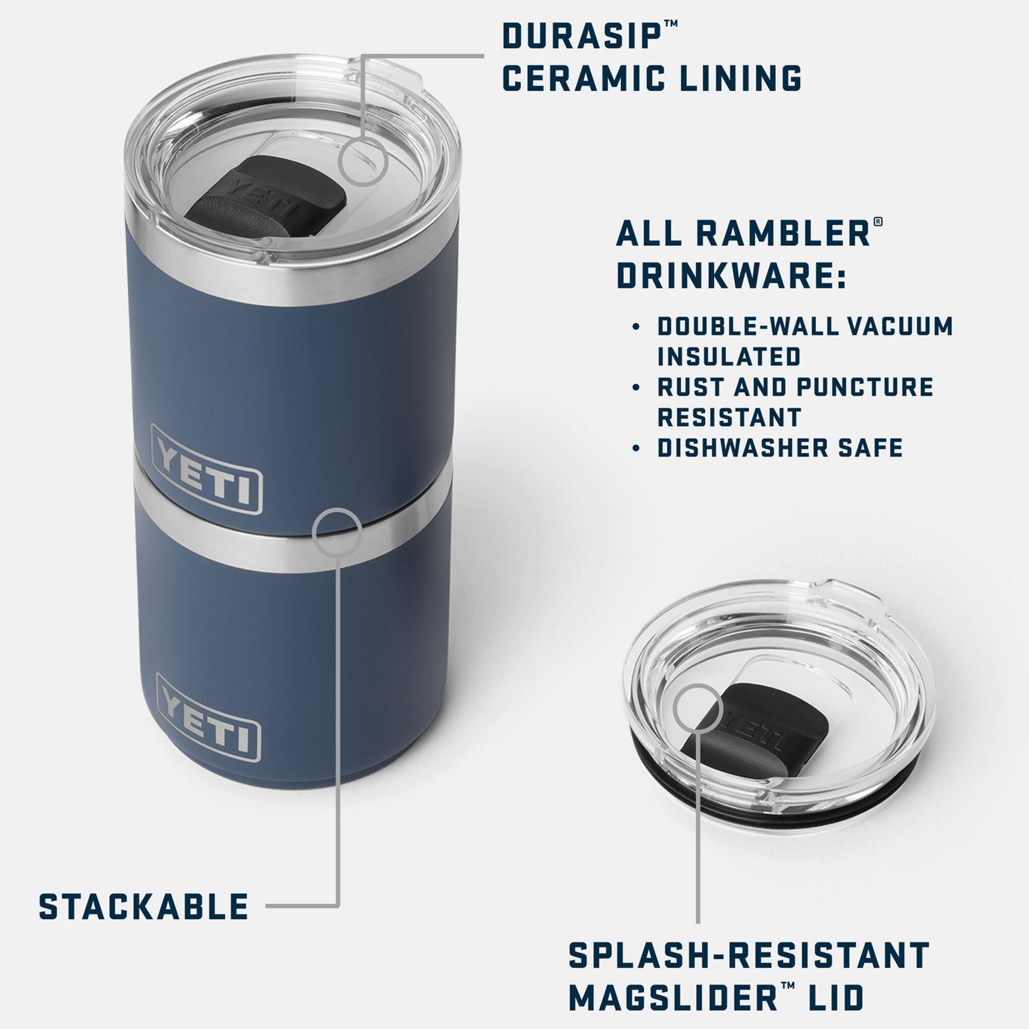 YETI Rambler 10 Oz Stackable Lowball 2.0 with MagSlider Lid in Navy