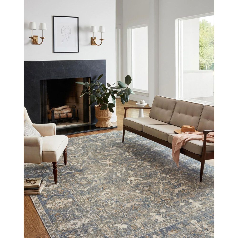 Chris Loves Julia x Loloi Rosemarie 11&#39;6&quot; x 15&#39;6&quot; Sand and Lagoon Area Rug, , large