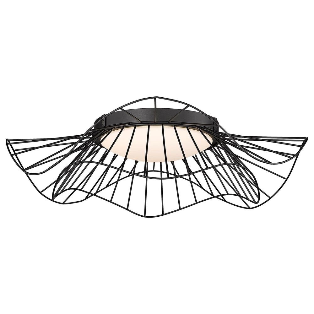Golden Lighting Elena 24&quot; Flush Mount in Natural Black, , large