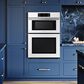 Samsung Bespoke 2-Piece Kitchen Package with White Bespoke 30" Combination Wall Oven and Black 36" Induction Cooktop, , large